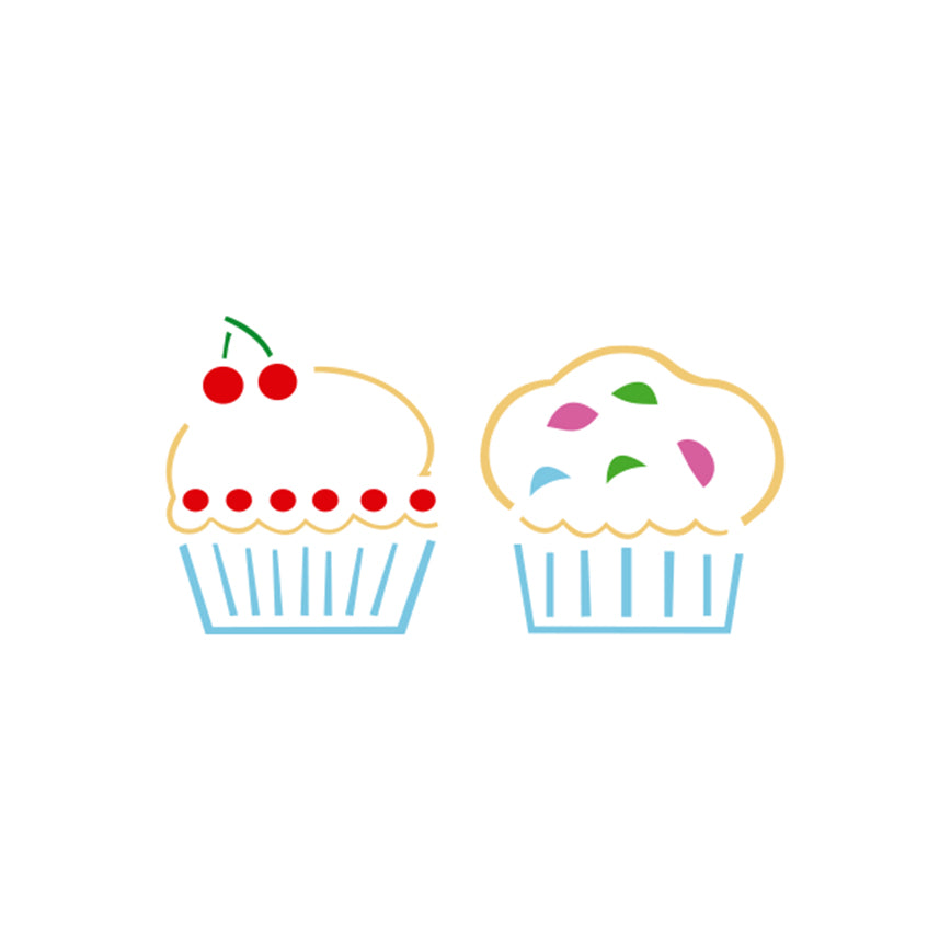 STENCIL CUPCAKE 10X10 CM