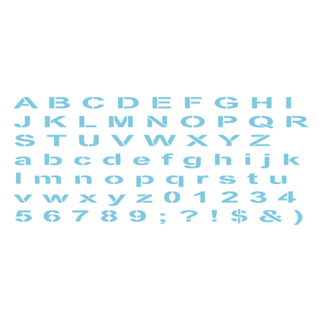 STENCIL 33X14 CM ALFABETO