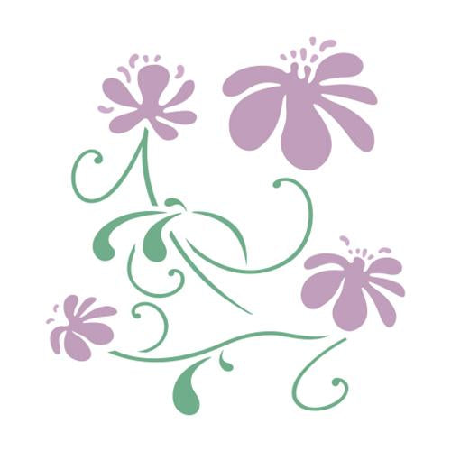 STENCIL PRIMAVERA 10X10CM