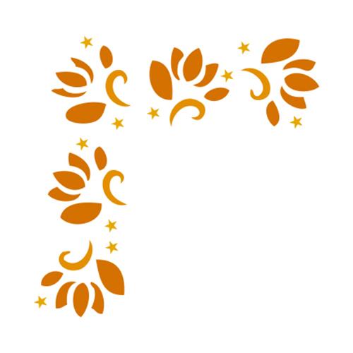 STENCIL TULIPANES/FLORAL 10X10CM