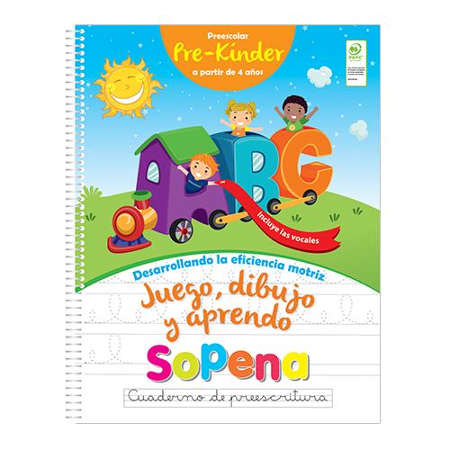 CUADERNO DE PREESCRITURA PRE-KINDER A PARTIR DE 4 AÑOS