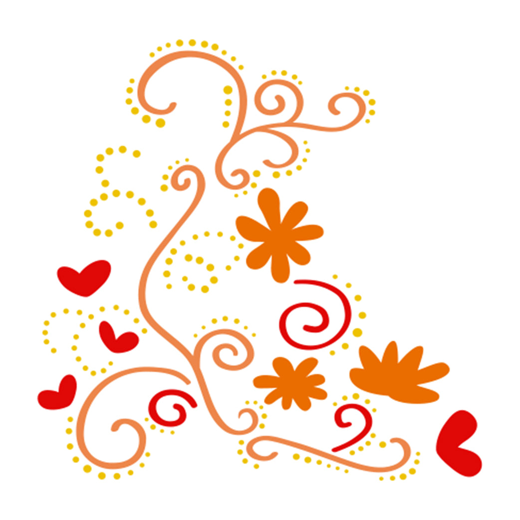 STENCIL 13X13 CM FLORAL