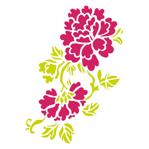 STENCIL 21X15CM FLORAL