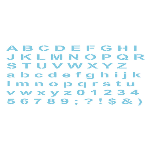 STENCIL 33X14 CM ALFABETO