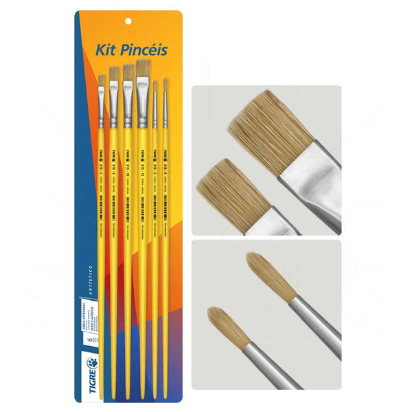 SET PINCELES PARA PINTAR CERDA NATURAL
