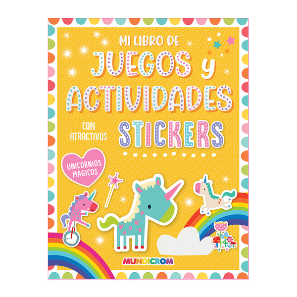 STICKER JUEGOS Y ACTIVIDADES UNICORNIOS MÁGICOS